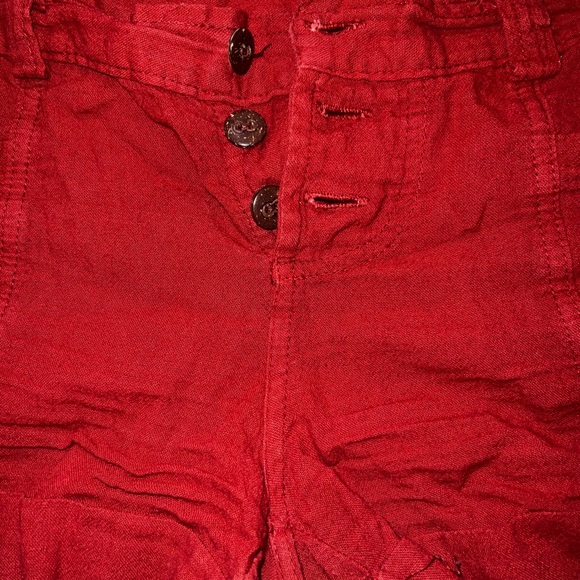Small Two Piece Shorts and Top in Rust color _ bohemian look - Picture 2 of 8